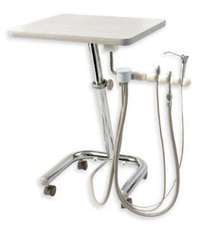 DCI Operatory Support Cart - U Frame - w/ Suction and Syringe